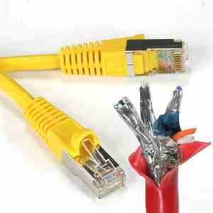 25Ft Cat.6 Shielded (SSTP) Patch Cable Molded Yellow