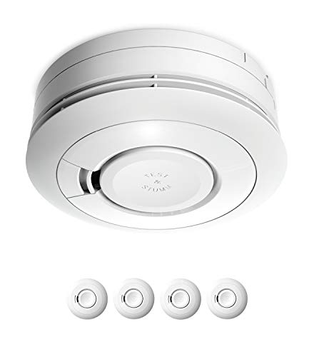 Ei Electronics Ei650 Rauchwarnmelder, Rauchmelder im 4er Set, Stand-Alone-Gerät mit Batterie für 10 Jahre, Testsieger Stiftung Warentest, weiß