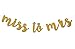 Fecedy Gold MISS TO MRS Glitter Banner for engagement party and wedding shower