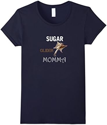 Women's Sugar Glider  Pet Momma Shirt Medium Navy