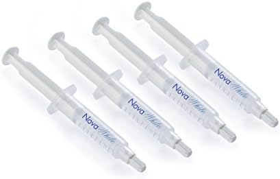 Professional Teeth Whitening Gel Refill (4) 5ML Syringes By NovaWhite | FDA Approved, Made in the USA!
