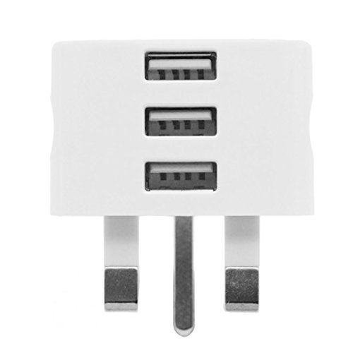 Xumeili 5V 3.1A 3 Ports AC Wall USB Charger UK Plug Wall Travel Adapter For iPhone Xiaomi Huawei