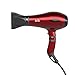 BERTA 1875W Tourmaline Ceramic & Negative Ionic Hair Dryer, 2 Speed 3 Heat Settings Cool Button with 4 Attachments, Professional Blow Dryer (Red)