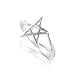 Sterling Silver Pentagram Star Ring - Size 7