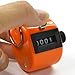 LORJE Orange Color Handheld Tally Counter 4 Digit Display for Lap/Sport/Coach/School/Event
