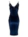 CHARLES RICHARDS CR Women's Cowl Neck Velvet Open Back Cami Midi Bodycon Dress
