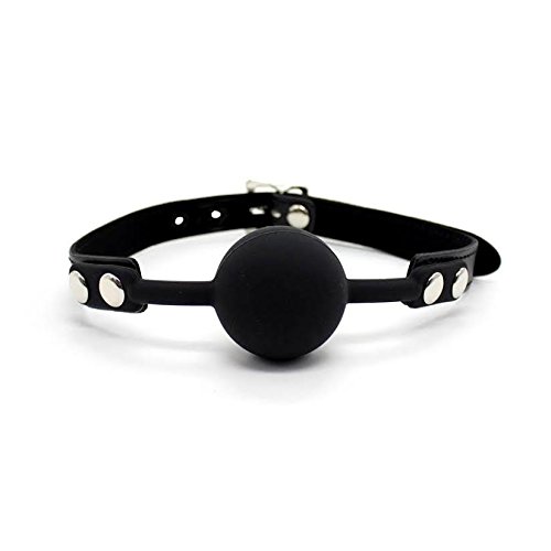 1 Ball+Gag+Silicone+Black+HappyNHealthy
