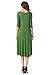 Jouica Women's 3/4 Sleeve A-line Splice Casual Midi Long Dress (Army Green XL)