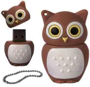 Flash Drive – 32gb Cartoon Brown Owl Memory Stick with Fast Data Transfer – Flash Drive for Secure Backup of Data – USB Drive by ZUBER®