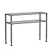 SEI Furniture Jaymes Metal & Glass 2-Tier Console Table, Silver/Black Distressing