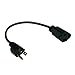 Tripp Lite Standard Power Extension Cord 10A, 18AWG (NEMA 5-15P to NEMA 5-15R) 1-ft.(P022-001) , Black