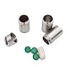 HRX Package Waterproof Stainless Steel Pill Case Keychain, Portable Travel Pill Container with 3 Compartments, Small Durable Pill Holder Bottle for Men Women Purse Pocket