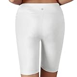 Yogareflex Women's Tummy Control Fitness Workout Running Yoga Shorts (S-3XL) , White , X-Large