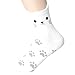 Evei 3pack Cute Cats Socks Women's Made in Korea Cotton