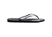 Havaianas Women's Slim Organic Sandal, Navy Blue/Silver,39/40 BR (9-10 M US)