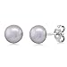 Gem Stone King Set of 5 Multi Color 6mm Cultured Freshwater Pearl Stud Earrings Set