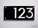 Modern House Numbers - Rectangle Black with White Acrylic - Contemporary Home Address - Sign Plaque - Door Number - Hotel Room Numbers - Apartment Number