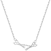 Cykdohy Punk Scissors Pendant Necklace for Women Men Unique Dainty Hair Stylist Two Scissor 3D Charm Choker Necklaces Tiny Adjustable Chain Vintage Steampunk Fashion Jewelry Tailor Seamstress