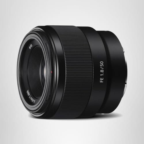 Sony SEL50F18F 50mm F1.8 Full Frame & APS-C Fixed Focal Length Lens, Luminous with Quiet Autofocus, E-Mount, Ideal for Portraits (Compatible with A7, ZV-E10, A6400, A6700 Series), Black