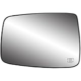 Fit System 33244 Dodge RAM Left Side Heated Power Replacement Mirror Glass with Backing Plate