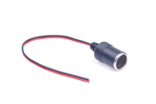 KNACRO 12V / 24V 30A Female Car Cigar Cigarette Lighter Socket Plug Connector Plug Cable Adapter