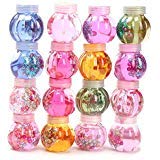 Chige 1Pcs Clay Toys, 2.3 OZ Jumbo Transparent Magic Plasticine Slimes Stress Relief Toy Sludge Toy for Kids and Adults, Super Soft and Non-sticky (Pumpkin bottle crystal clay)