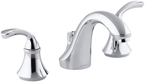 Kohler K 10269 4 Cp Forte Widespread Commercial Bathroom Sink Faucet With Sculpted Lever Handles Metal Drain Red Blue Indexing And Vandal Resistant Aerator Polished Chrome Buy Online At Best Price In Uae Amazon Ae