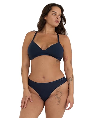 Organic Basics Women's Core Wireless Plunge Bra, Deep Navy, 40C