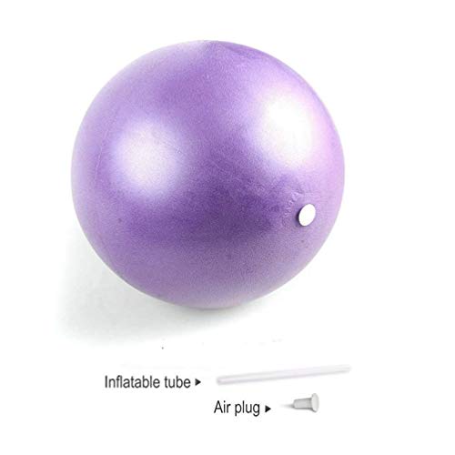 Mini Exercise Barre Ball for Yoga,Pilates,Stability Exercise Training Gym Anti Burst and Slip Resistant Balls with Inflatable Straw (Purple)