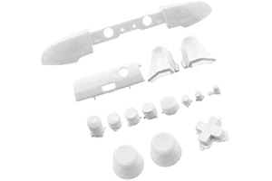 UCKY DO Full Set Buttons ABXY LB RB LT RT Buttons D Pad thumbstick Joystick Bumper Triggers Buttons for Xbox one Slim S Controller (White)