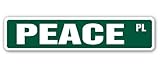 PEACE Street Sign hippy hippie peacenik progressive gift