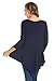 Frumos Womens Tunic for Leggings Round Neck Top Navy 3XL