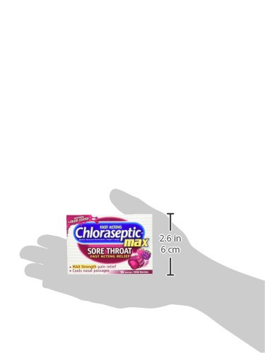 CHLORASEPTIC SORE THROAT LOZENGES, MAX STRENGTH WILD BERRIES, 15 CT (PACK OF 1)