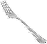 AmazonBasics Stainless Steel Kitchen Dinner Forks with Scalloped Edge, Set of 12