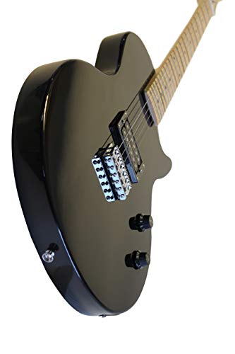 Full Size Black Electric Guitar with Amp, Case and Accessories Pack Beginner Starter Package Right Handed