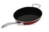 Chantal Copper Fusion 10-Inch Fry Pan, Chili Red