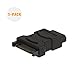 SATA to LP4, CableCreation [5-Pack] SATA 15 Pin Male to LP4 Female Power Adapter, Black primary
