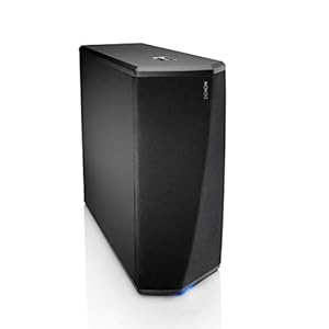 Denon DSW-1H draadloze subwoofer (WLAN, HEOS, 2 x 5,25 inch drivers, klasse D-versterking, app-besturing)