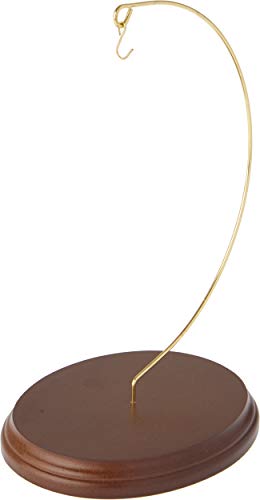 Bard's Base Fruitwood Ornament Stand - Large, 8" H x 4.25" W x 5.25" D