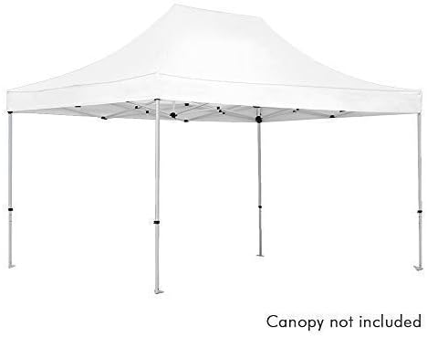 Vispronet - 10ft x 15ft Commercial-Grade Tent Frame - Silver Aluminum 10ft x 15ft Pop Up Canopy Frame (Frame Only, Canopy Top not Included)