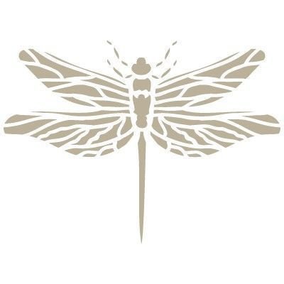 Stencil Mini Deco Vintage Figures 047 Dragonfly. Stencil size: 12x12 cm (4,7x4,7 in). Design size: 7,5x5,5 cm (3x2,2 in)