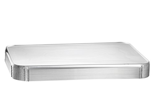 Full Size Deep Steam Table Pans, Disposable Aluminum Chafing and Catering Pans (21” x 13” x 3”) (10, With Lids) - Thumbnail 4