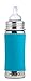 Pura Kiki 7oz/200ml Stainless Steel Insulated Anti-Colic Infant Bottle w/Silicone Medium-Flow Nipple & Sleeve, 100% Plastic-Free, MadeSafe Certified, for Kids, Toddlers, Babies & Infant - Aqua