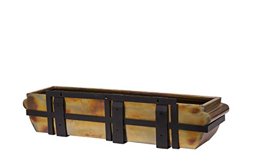 H Potter Rustic Copper Window Planter Box Garden Decor Flower 30"