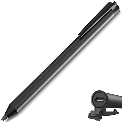 iPad Stylus Pen,Active Capacitive Digital Pens Supporting 40-Hour Playing Time 30-Day Stand-by 120-second Auto Power Off with 3 Replaceable Fine Point Rubber Tips Touchscreen Styli for iPad