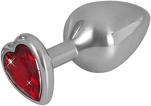 You2Toys Diamond Butt Plug Medium Silver/Red 8.2 cm - Image 3