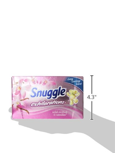 Snuggle Exhilarations Fabric Softener Dryer Sheets, Wild Orchid & Vanilla, 70-Count
