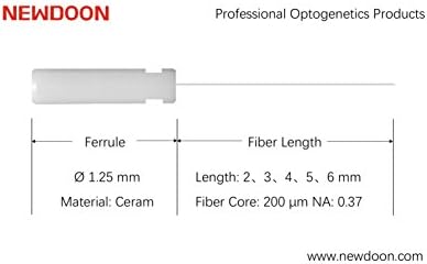 Fiber Optic Cannula（Ferrule Material:Ceramics） (Φ1.25mm（Ferrule Diameter）, Φ200μm（Fiber Core）, 5mm（Fiber Length）)