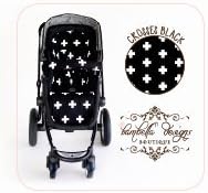 Bambella Designs Stroller Liner - Black Crosses