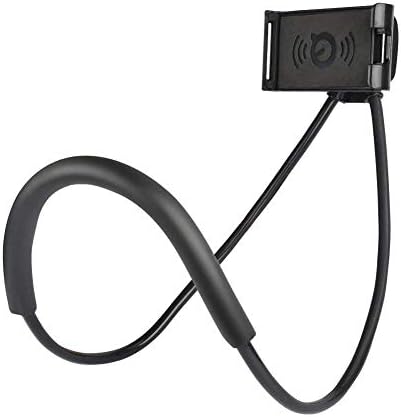 URBANSEASONS Cell Phone Holder Lazy Mobile Phone Mount Stand Universal Lazy Bracket Hanging On Neck DIY Free Rotating Multiple Functions(Black)